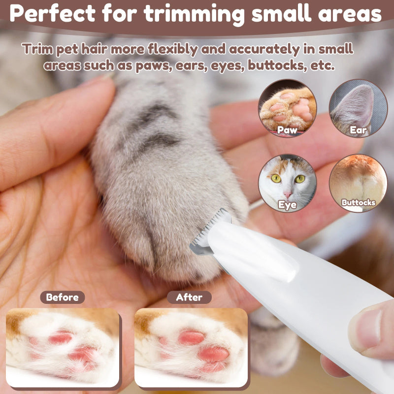 Hair trimmer with LED display for pets